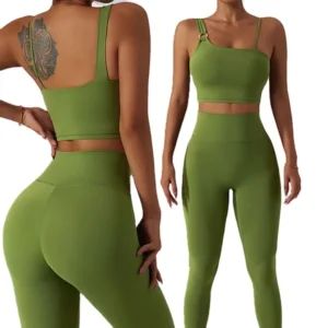 Asymmetrical 2 Piece Fitness Set for Women