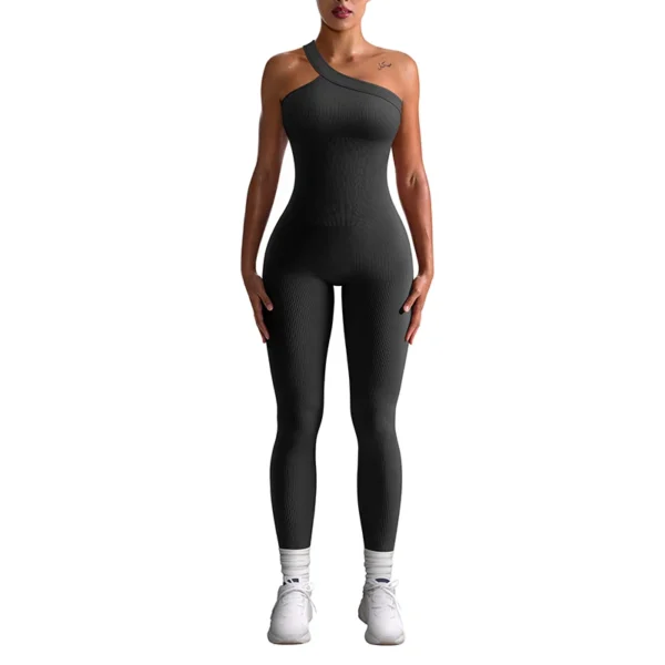 Asymmetrical One Piece Ribbed Bodysuit (5 Pack)